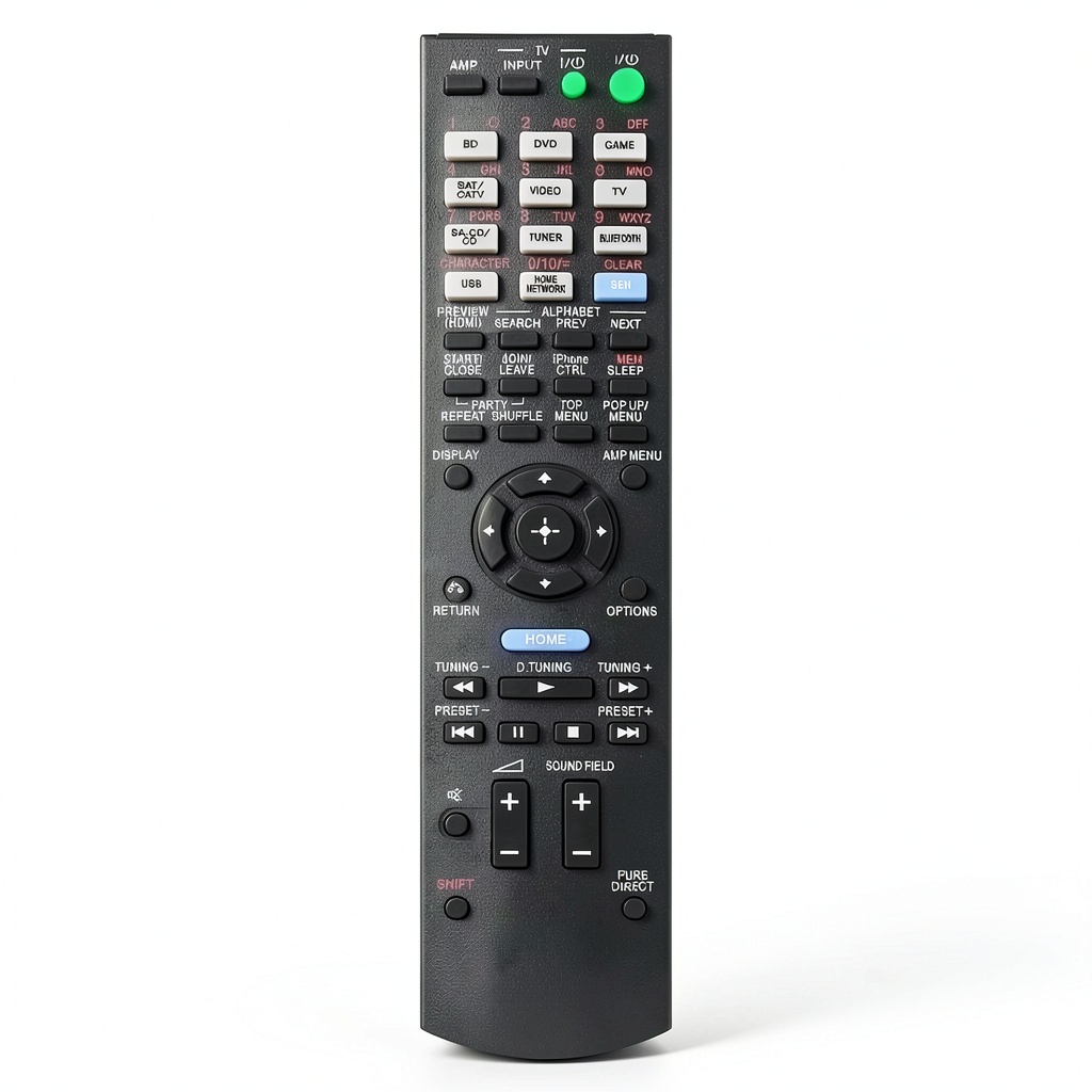 Sony STR-DN840 replacement remote control on a home theater setup