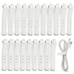 Silicone Cable Ties Reusable White Organize Charging Cables-0