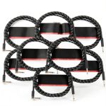 STRUKTURE Instrument Cable 10ft Right Angle Black Silver-0