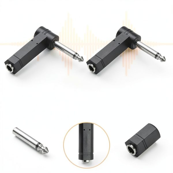 Pavo 6.35mm TS Audio Adapter Gold Nickel-Plated Connector-2