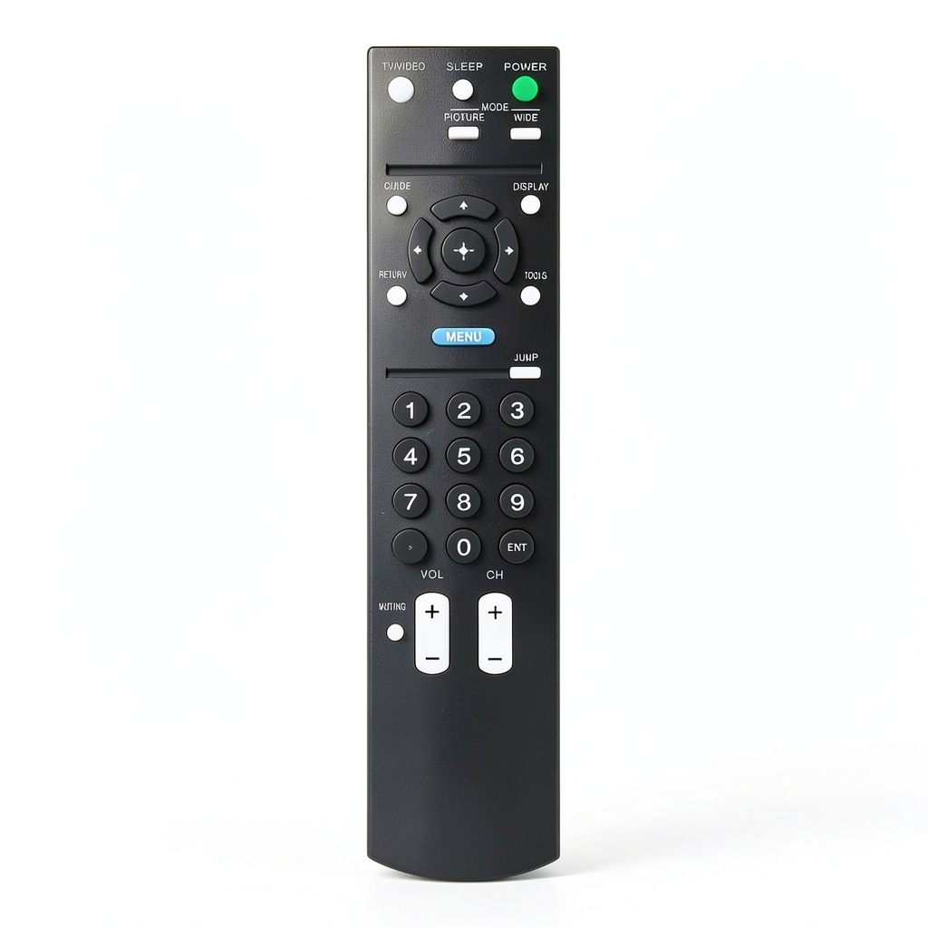 RM-YD021 remote control shown with Sony Bravia TV