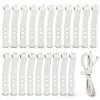 Silicone Cable Ties Reusable Silver 3 Hole Organizer Home-0