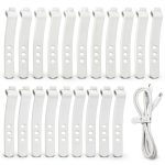 Silicone Cable Ties Reusable Silver 3 Hole Organizer Home-0