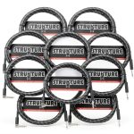 STRUKTURE Instrument Cable 10ft Right Angle Black Silver-0