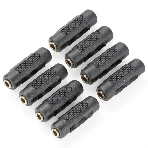 Pavo 3.5mm Gold Jack Coupler Stereo Audio Connector 8 Pack-0
