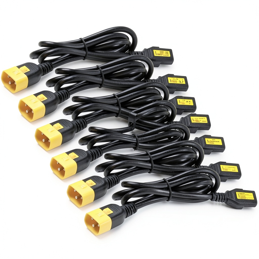 APC NetShelter Power Cord Kit connected to rack PDU