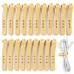 Gold Silicone Cable Ties Reusable Organizer for Home Office-0