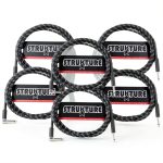 STRUKTURE Instrument Cable 10ft Right Angle Black Silver-0