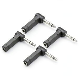 Pavo 6.35mm TRS Audio Adapter Gold Nickel Stereo Connector-0