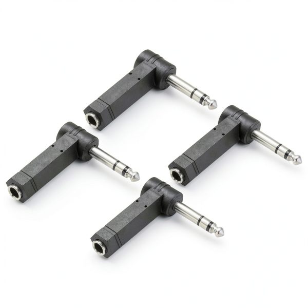 Pavo 6.35mm TRS Audio Adapter Gold Nickel Stereo Connector-0