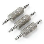 Pavo 3.5mm Stereo Audio Adapter Silver Zinc Alloy-0