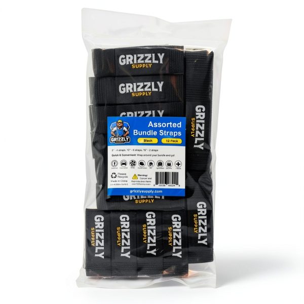 Grizzly Supply Hook Loop Bundle Straps Multi Size Pack-1