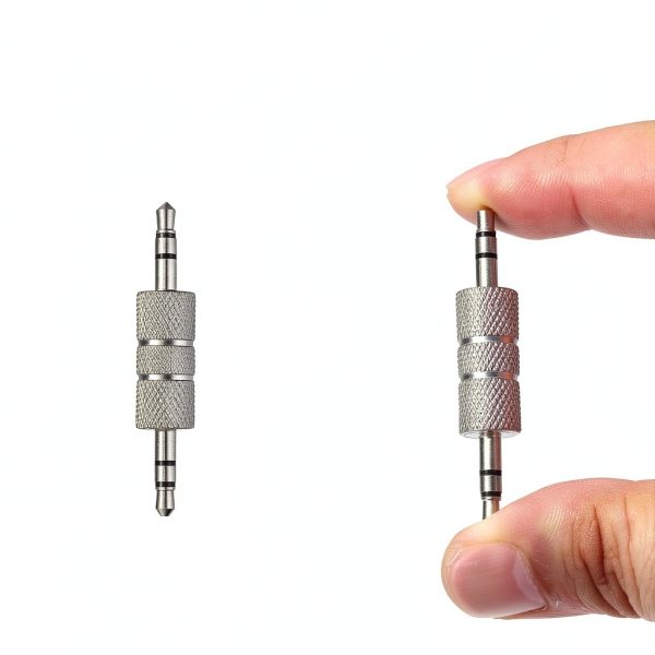 Pavo 3.5mm Stereo Audio Adapter Silver Zinc Alloy-1