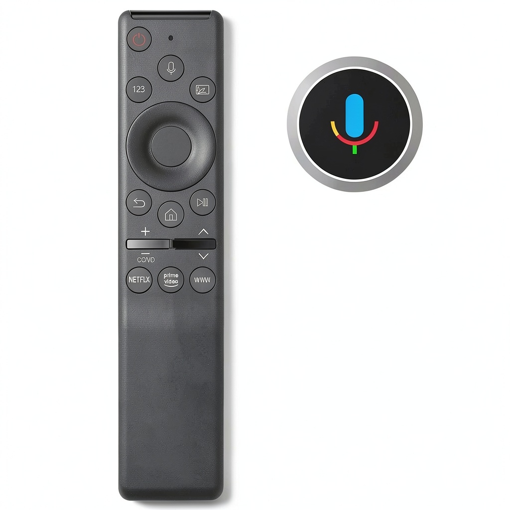 BN59-01330X remote next to a Samsung M5 Series TV