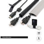 Staples TECH 30-Piece Management Kit with Rubber Cover and Mesh Sleeve-0