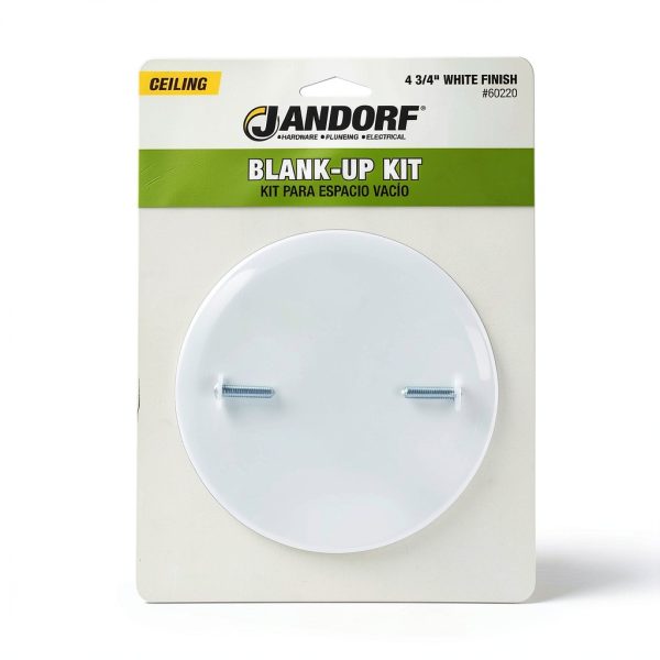 White Finish Electrical Box Cover 4-3/4in Diameter with Screws-1