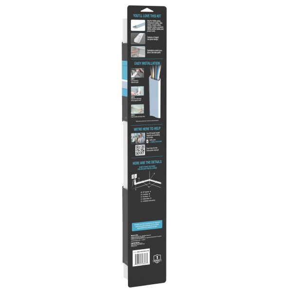 Cable Concealer HomePro High Capacity On Wall Cord Cover Kit-10
