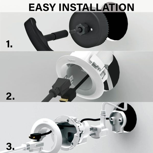 CableMaster DIY Wall Pass‑Through Kit for TV – 30 Minute Install-8