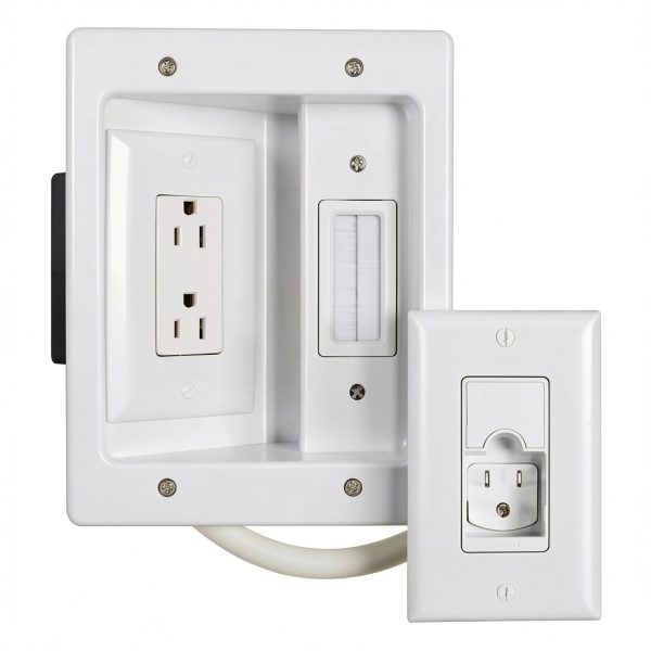 Sanus In-Wall TV Power & Cable Management Kit 6ft Pre‑Wired Cord-0