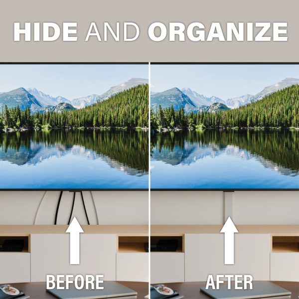 Cable Management Channel 30in Paintable Peel and Stick by HomeFit-5
