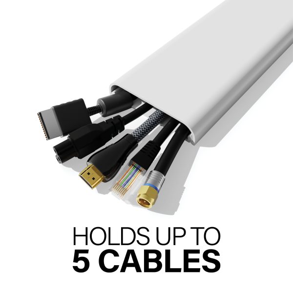 Cable Management Channel 30in Paintable Peel and Stick by HomeFit-2