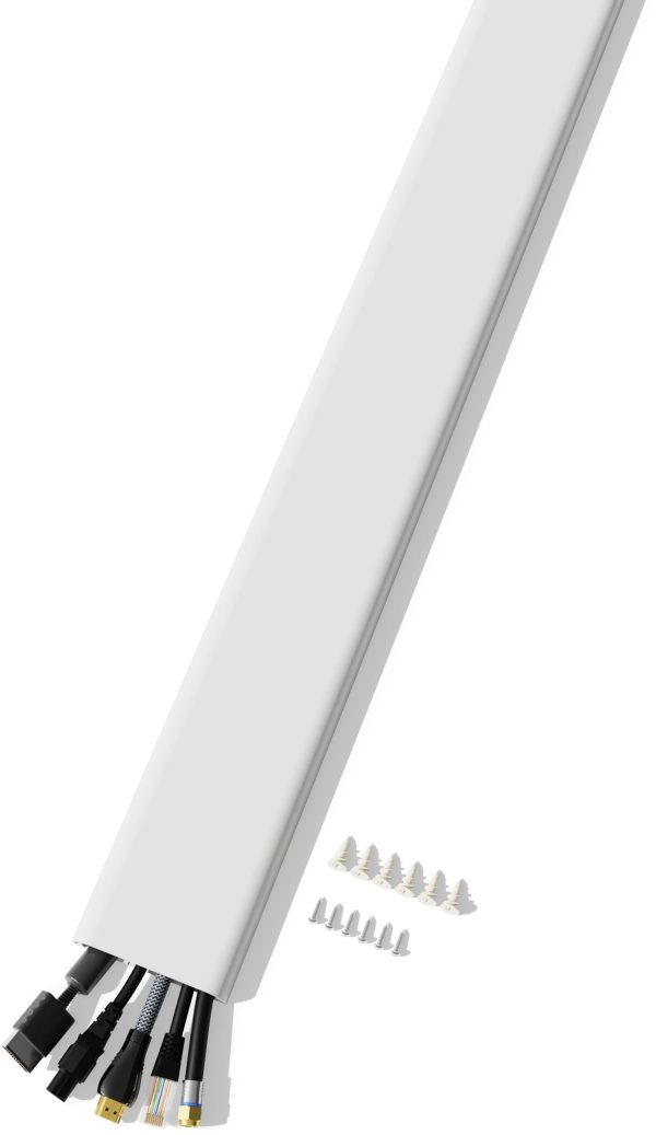 Cable Management Channel 30in Paintable Peel and Stick by HomeFit-0
