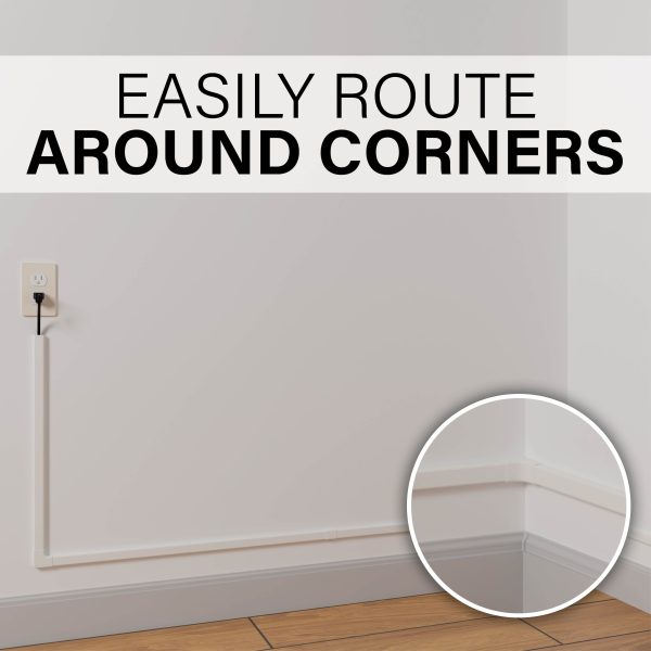Cable Concealer HomePro High Capacity On Wall Cord Cover Kit-8