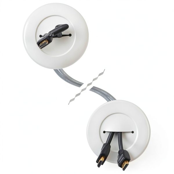 Sanus Cable Concealer In Wall Low Voltage Grommet Kit 3-3/4x3-75in-0