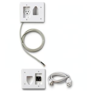 Datacomm Flat Panel TV Cable Organizer Kit with Power Solution-0